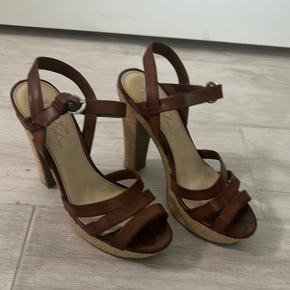Marc Fisher Brown Heeled Sandals
